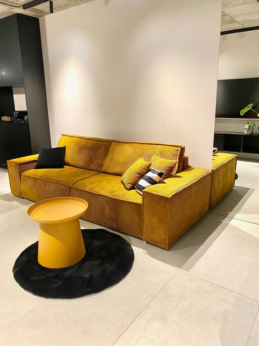 Sprzedam kanapę sztruksową – rozkładana, z dużym pojemnikiem