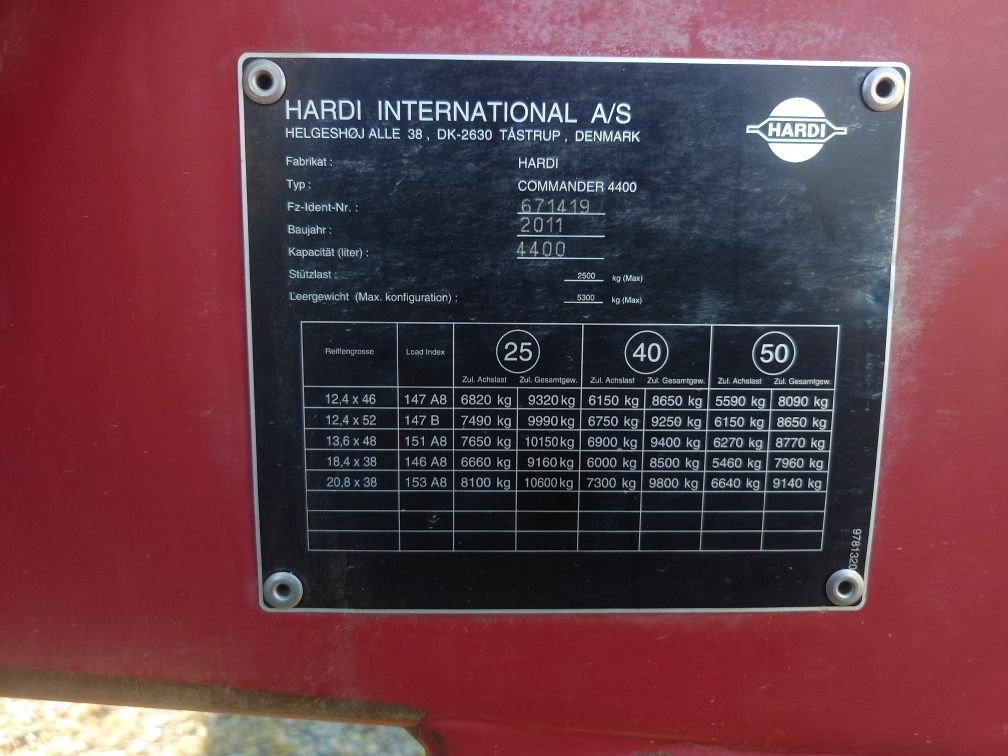Opryskiwacz hardi commander 4400.30m rau. John Deere.