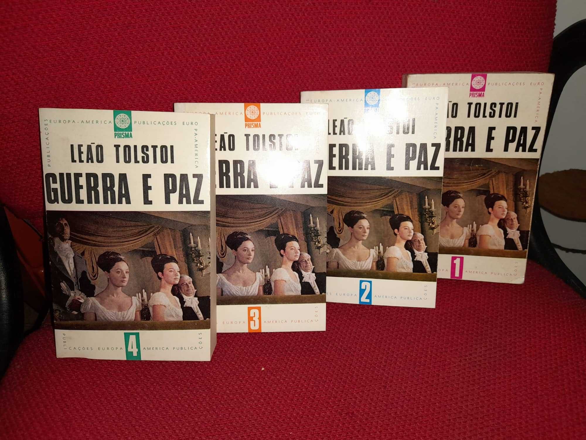 Guerra e Paz, de Leão Tolstoi - 4 Volumes -Edição de 1967 com caixa