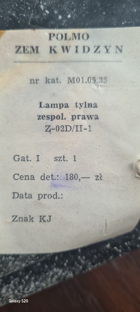 Warszawa tylna prawa lampa orginal