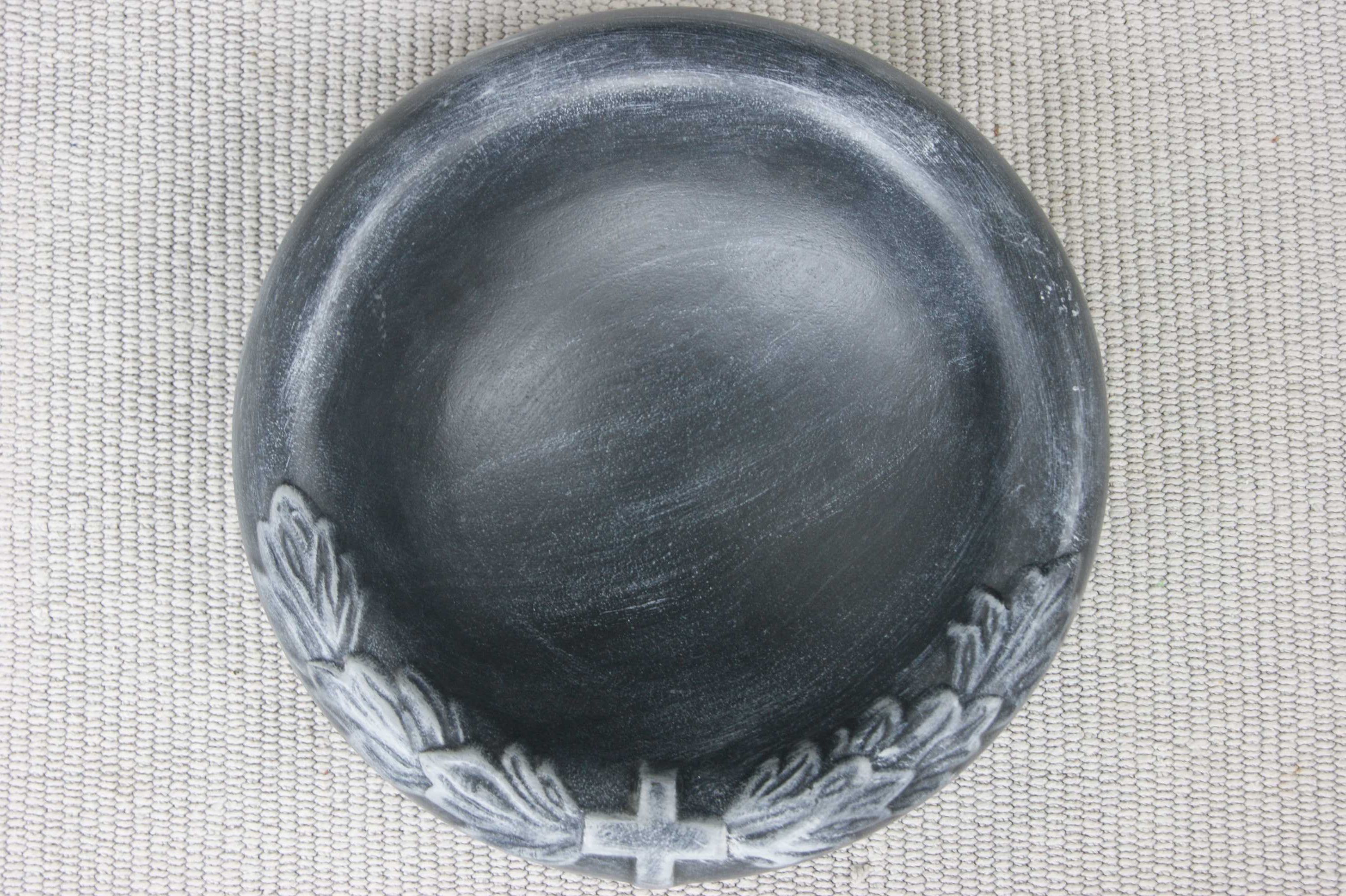 Misa ceramiczna na cmentarz ciemnoszara średnica 23 cm