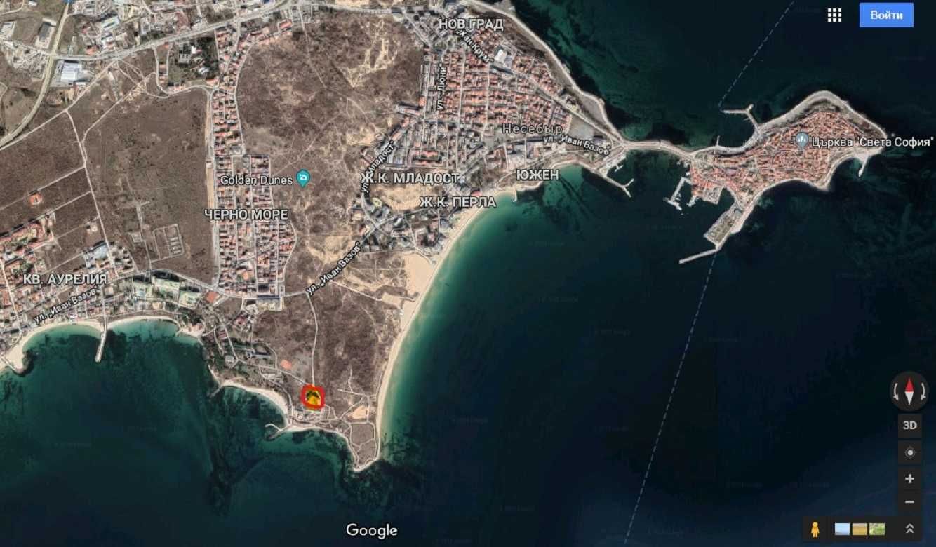 Квартира в Болгарии на первой линии моря в Несебре