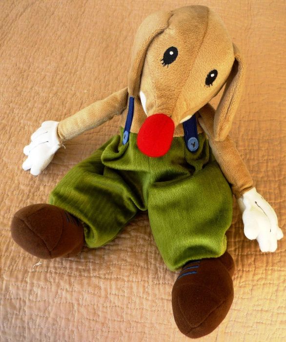 Brinquedo Peluche Boneco de tecido Cão palhaço com ratinho