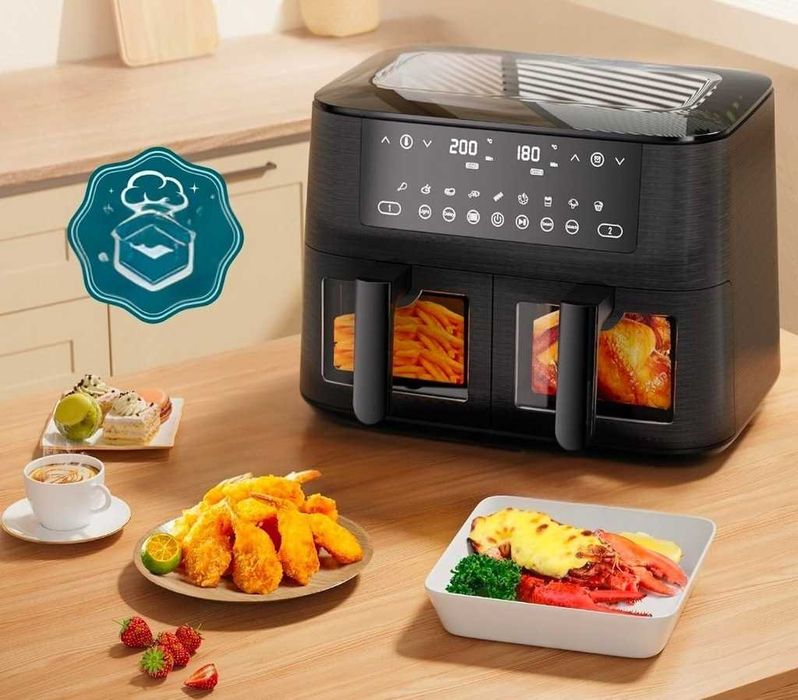 COOKWISE AF2-40D06 Frytkownica Beztłuszczowa XL 9L Dual AirFryer