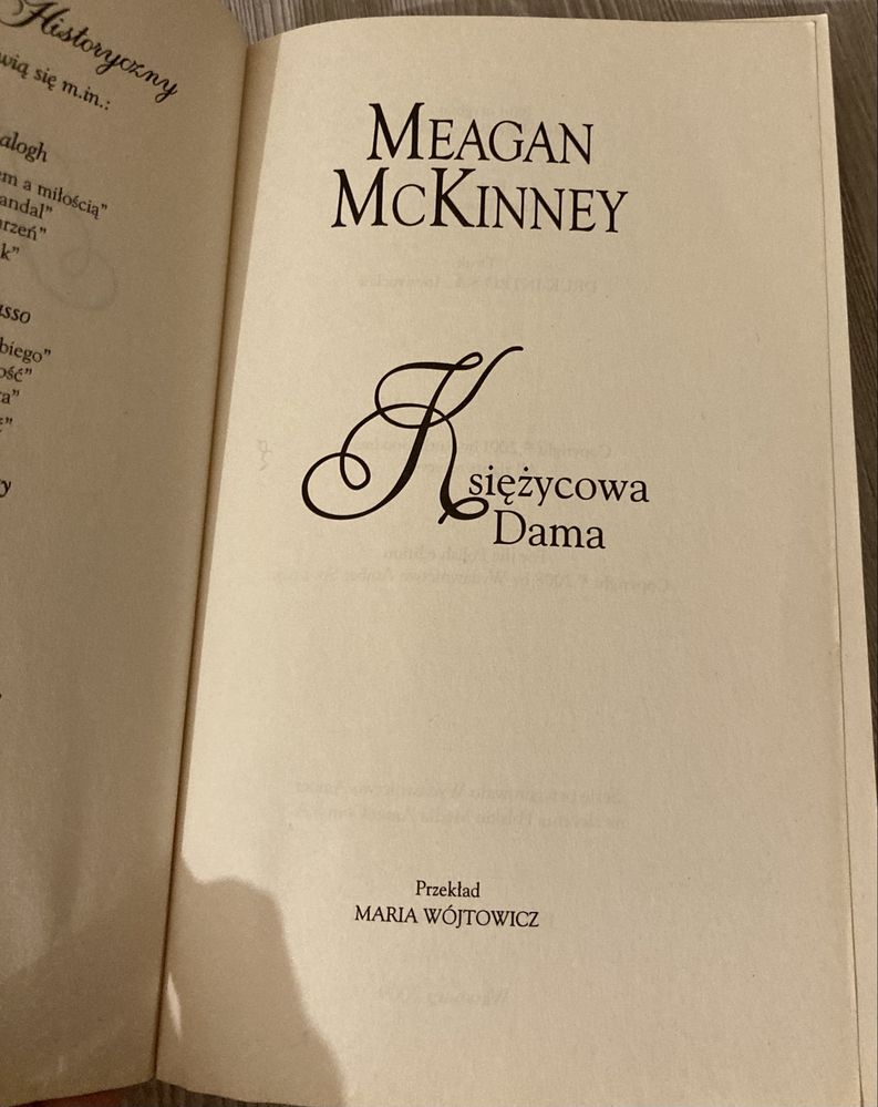 Książka Księżycowa dama  Meagan McKinney