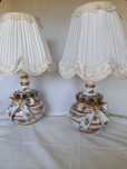 Par de candeeiros Myrtus porcelanas, trabalhado à mão