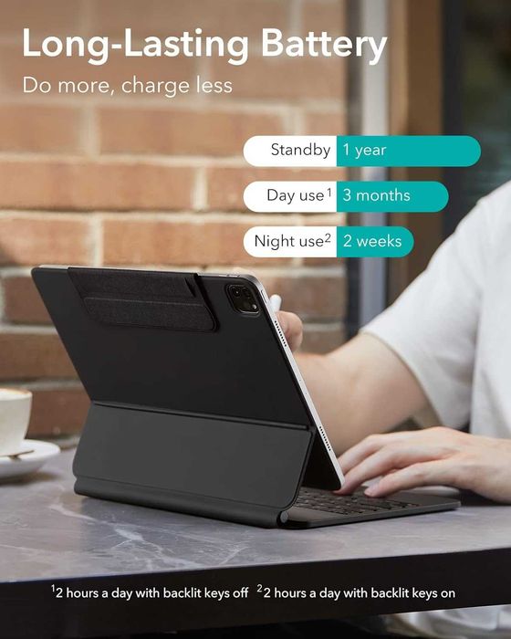 ESR Rebound Magnetic Keyboard iPad Pro 12.9'' etui klawiatura Touchpad
