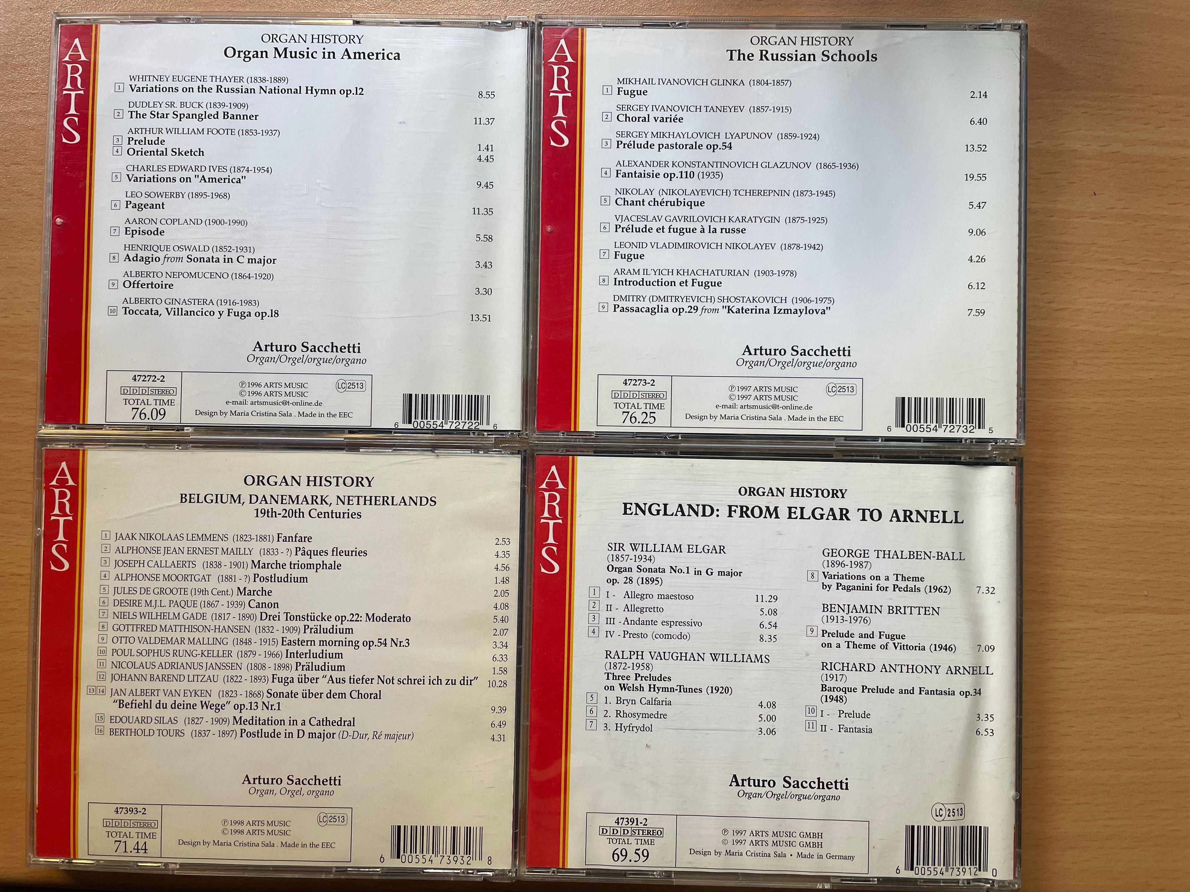 4CDs Organ History- Sacchetti