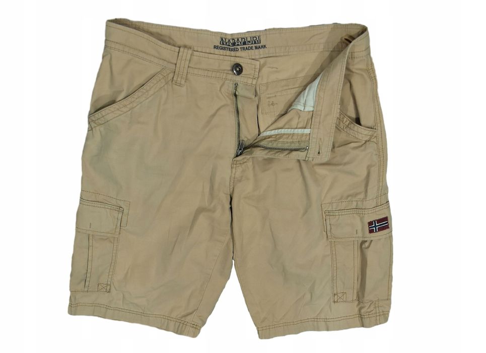 Napapijri Beżowe Spodenki Męskie Cargo 36