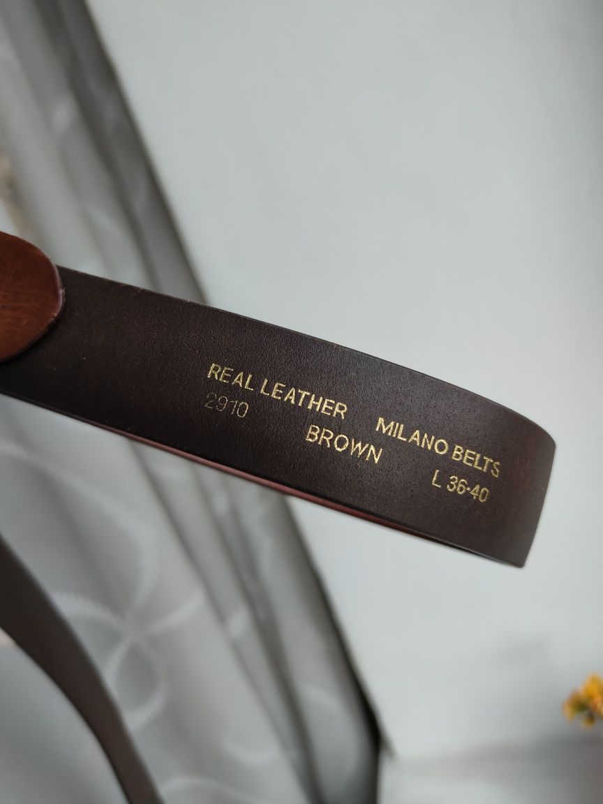 Шкіряний ремінь Milano Belts Real Leather класичний ремінь на пояс