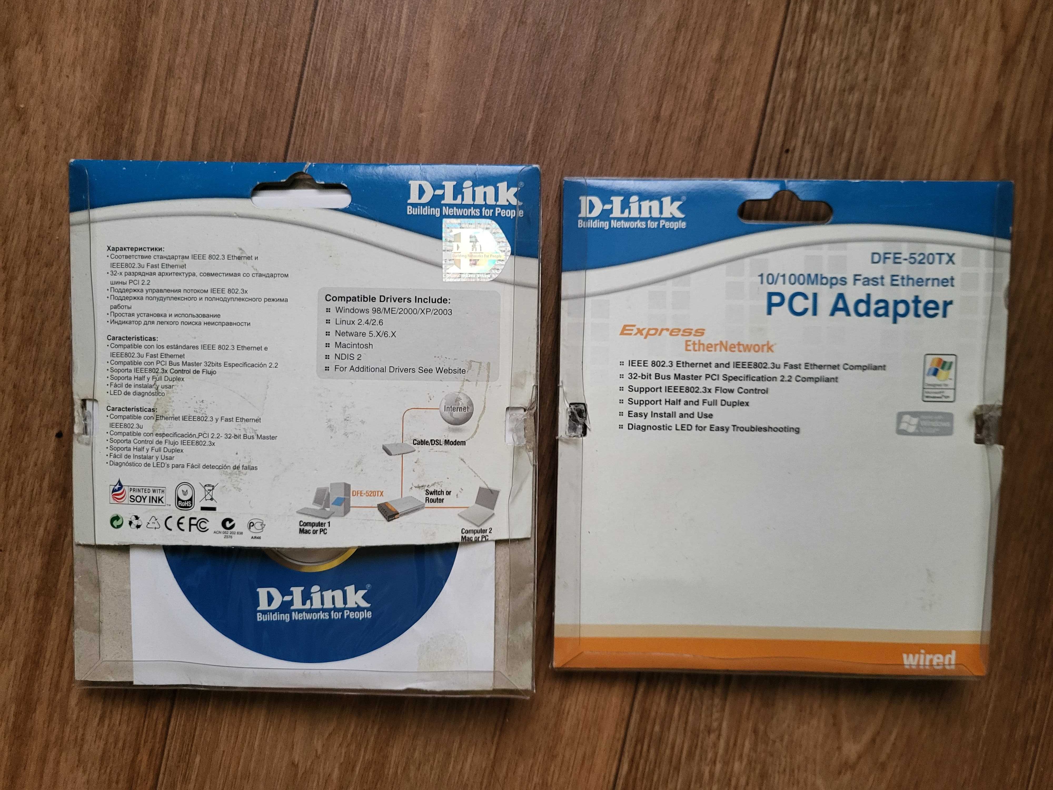 Мережева картка, Сетевая плата D-Link DFE-520TX