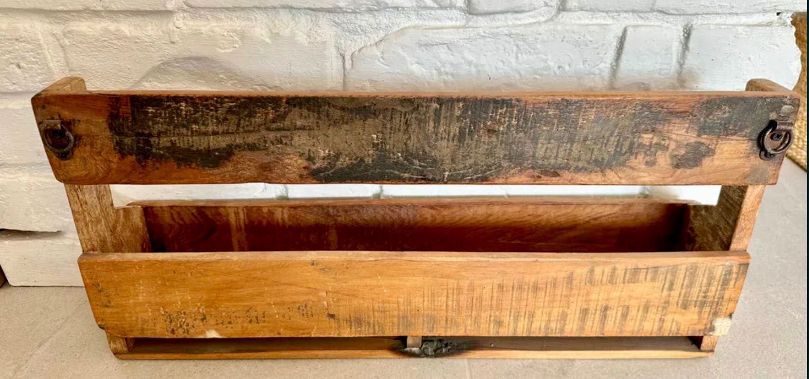 Pòłka kuchenna na wino przyprawy do kuchni  Vintage 60 cm drewno egz.