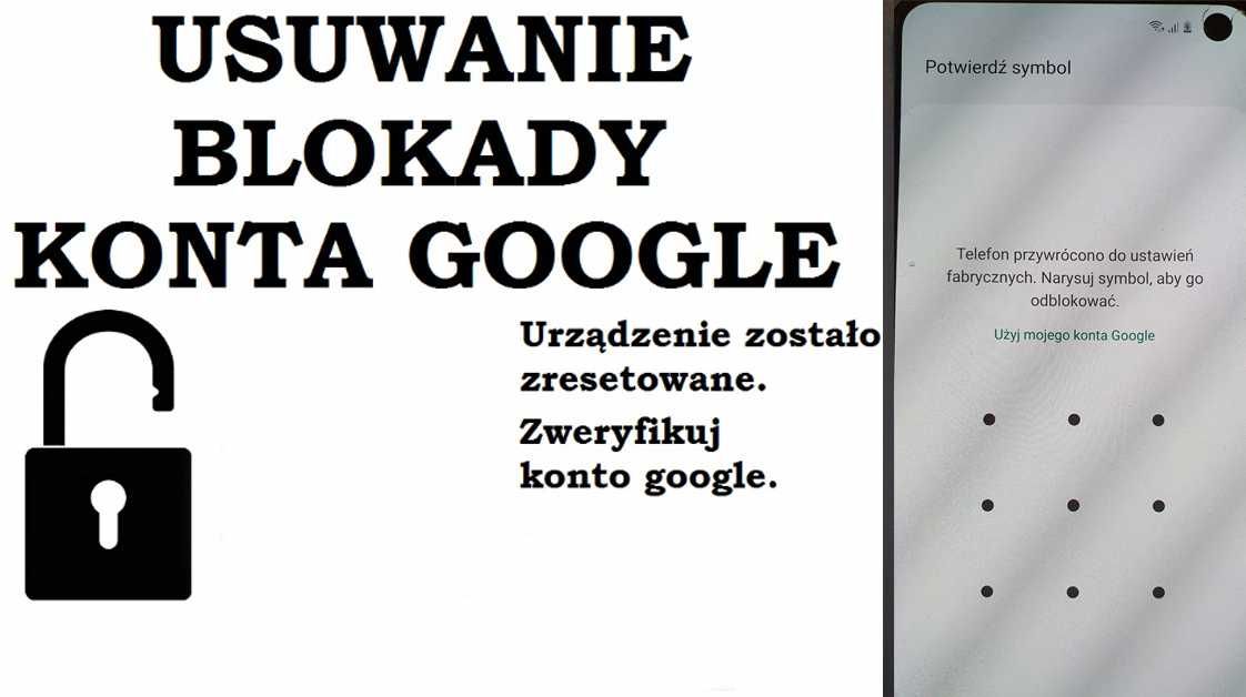 Odblokowanie telefonu Google blokada WZÓR  Serwis GSM operatora