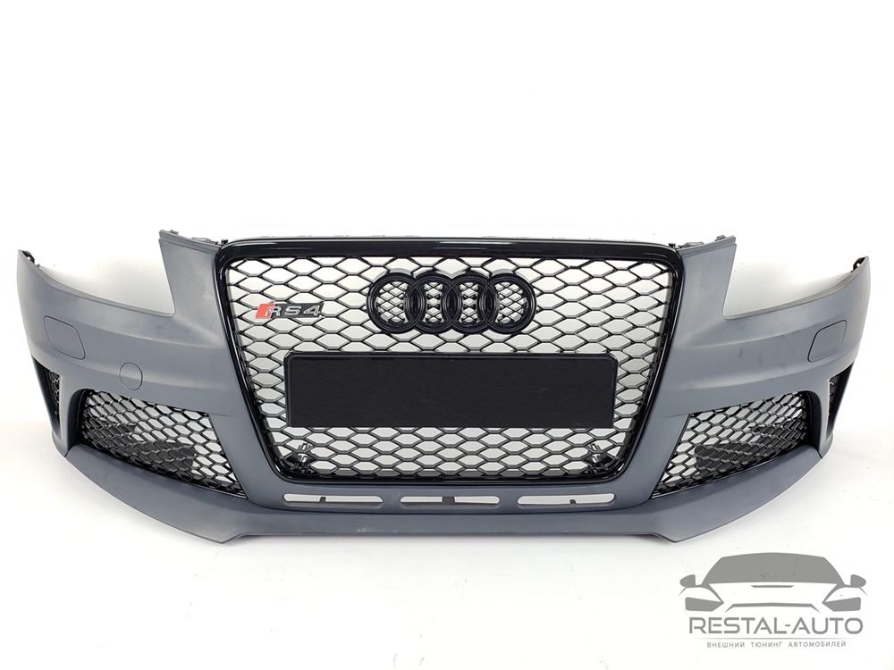 Передний бампер Audi A4 B8 2007-2011 год в стиле RS