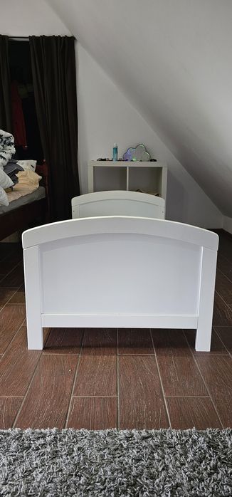 Łóżeczko dzięciece 2w1 tapczan Pinolino 70x140 materac lateksowy Hevea