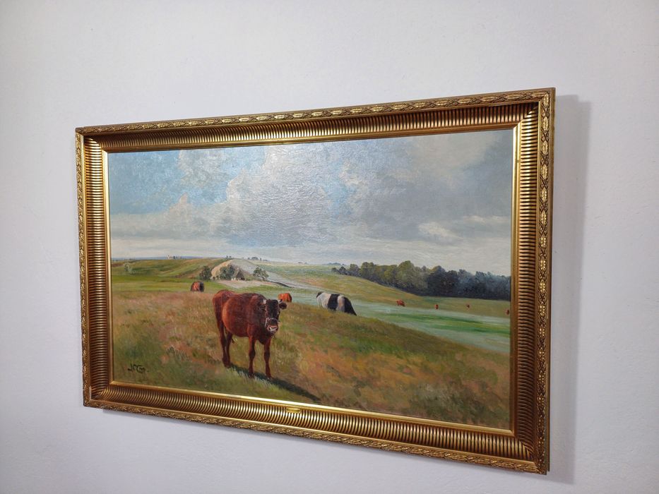 Stary obraz na płótnie Niels Peter Christiansen (1873- 1960)