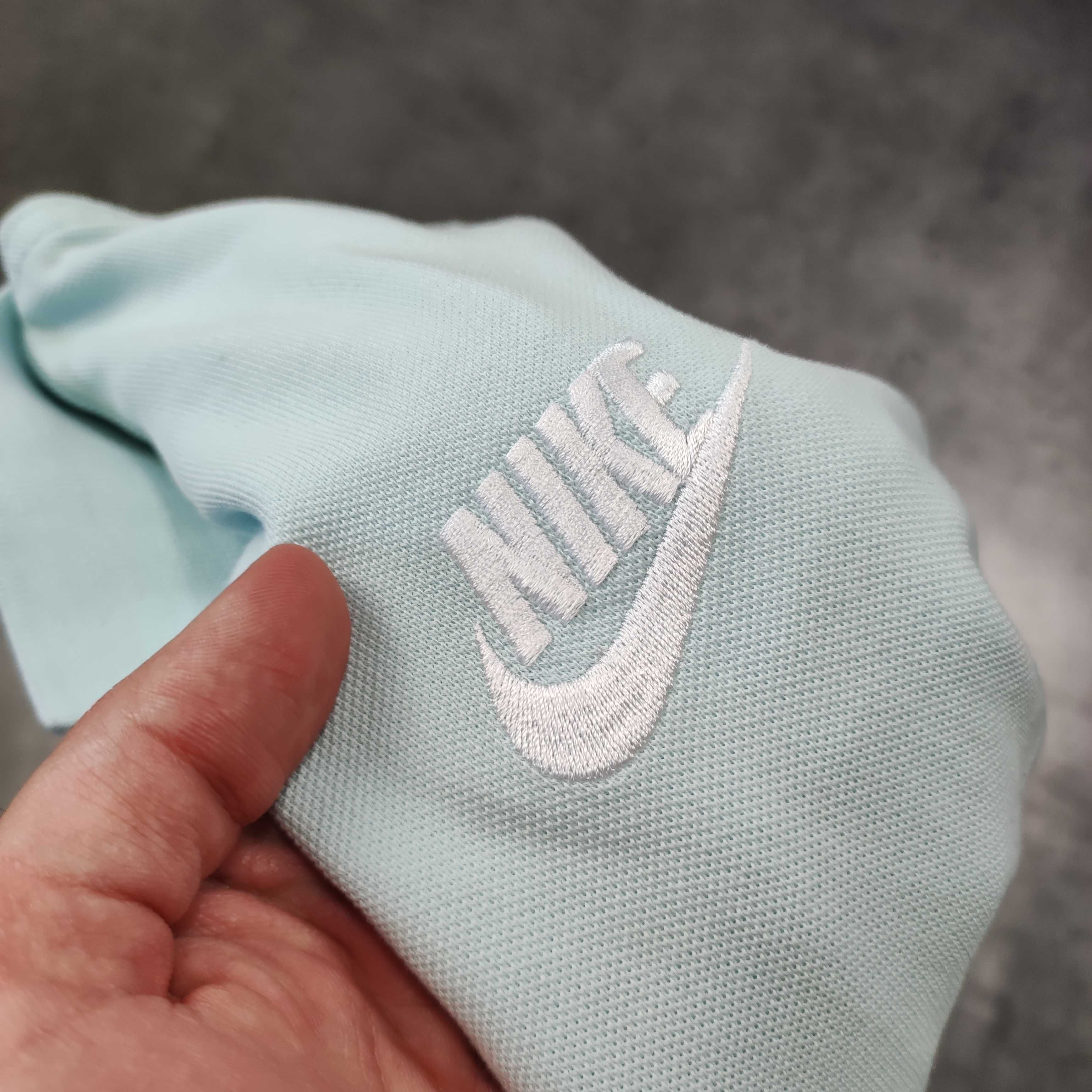 MĘSKA Koszulka Polo Elegancka Letnia Miętowa Nike Bawełna Pętelka Haft