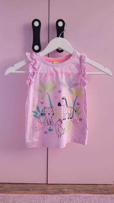 Koszulka 122 (5 sztuk) na krótki rękaw dziewczęca dziewczynki bluzka