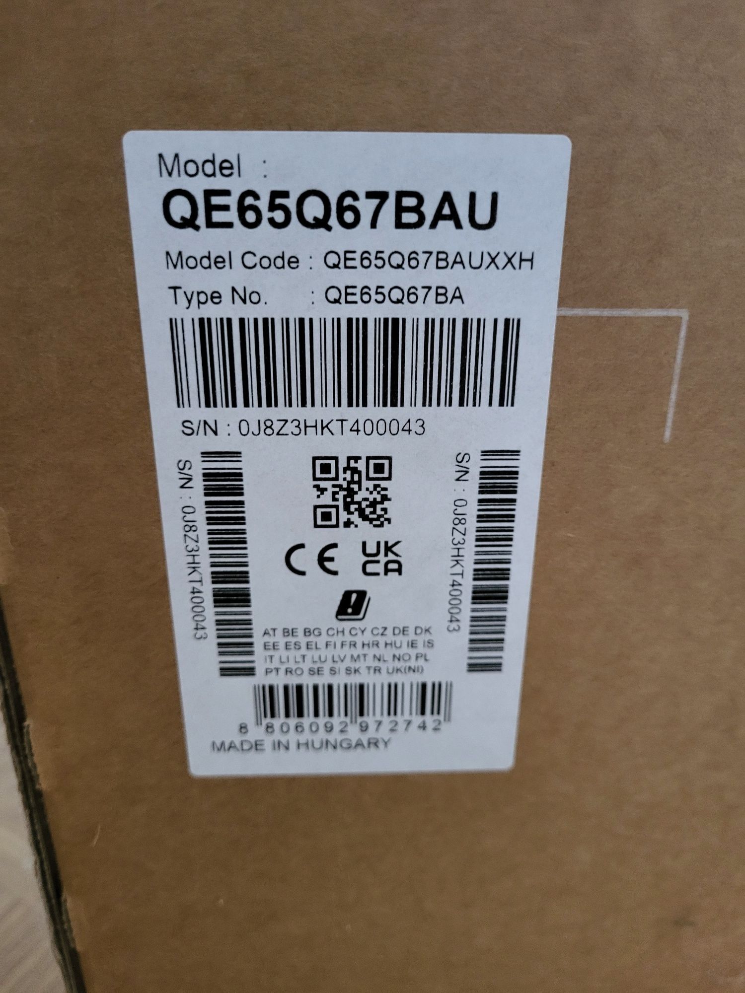 Telewizor Samsung QE65Q67BAU 4K UHD