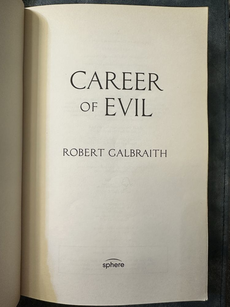 Career of evil. Robert Galbraith. Po angielsku.