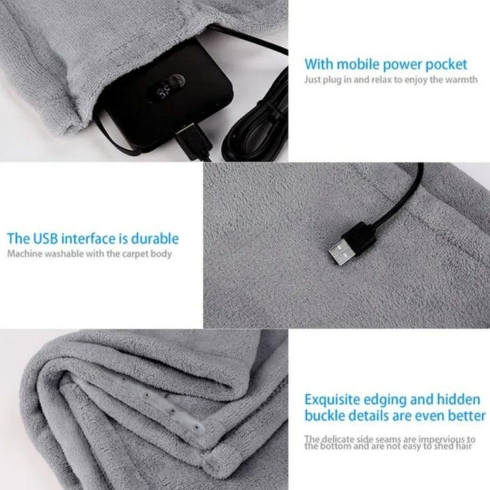 Плед с подогревом usb 160х80см,від павербанку