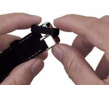 2szt. Zestaw szlufka czarna smartwatch pasek 18mm