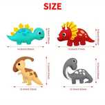 Dinozaury – Filcowy zestaw do szycia dla dzieci – 14 elementów DYI