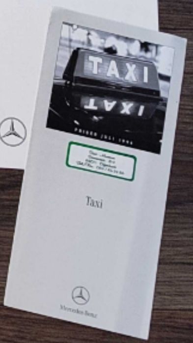 Prospekt Mercedes Taxi 1994 Cennik