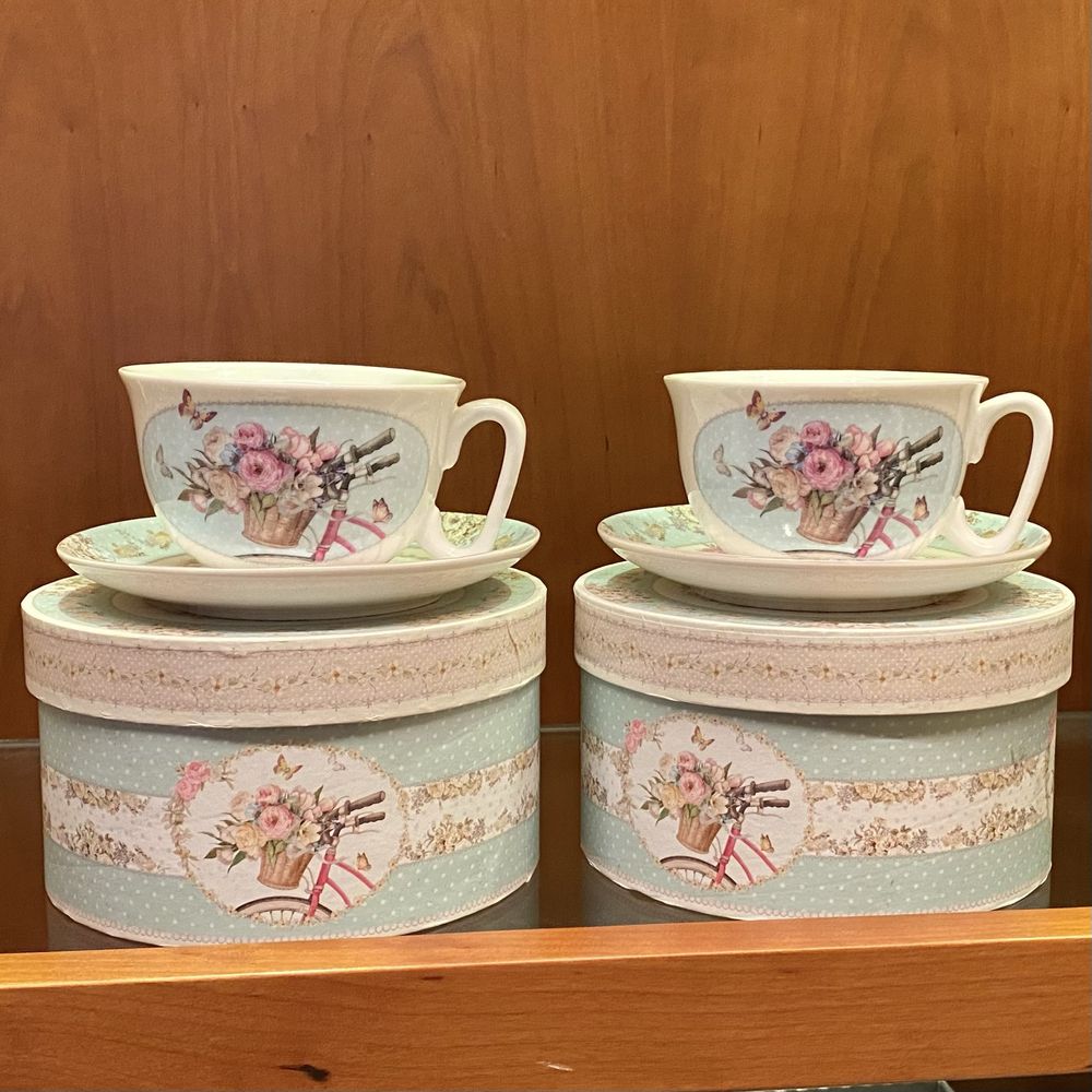 Conjunto chavena porcelana Summer River