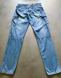 Spodnie dżinsowe cienkie ala bojówki