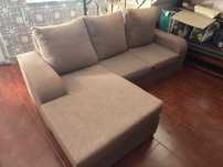Sofá chaise longue BEGE NOVO