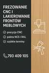 Lakierowanie Frontów Meblowych , Frezowanie CNC