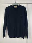 Rugged Refined granatowy sweter rozm M wełna