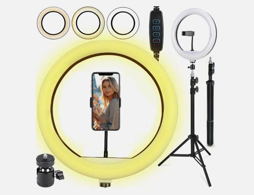 Nowa, pierścieniowa lampa led ring 30cm,do makijażu, rzęs, transmisji
