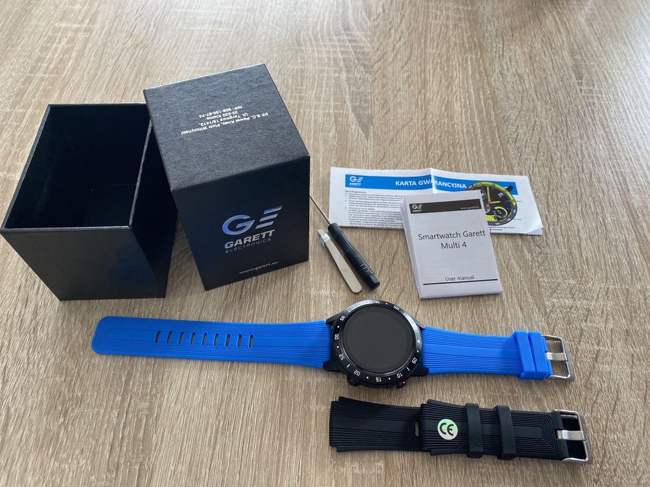 Okazja ! Garett Multi 4 RT black blue zegarek smartwatch prawie nowy