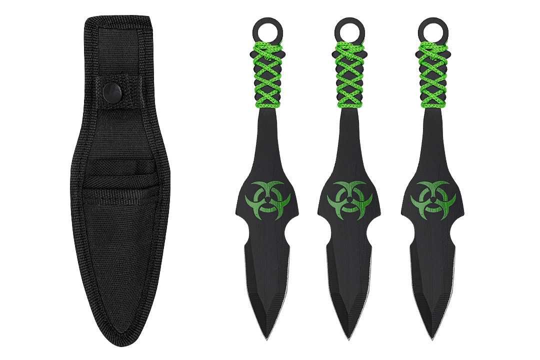 NOWY ⇒ Zestaw Noży Do Rzucania Rzutek Shuriken CS:GO Pokrowiec 439B