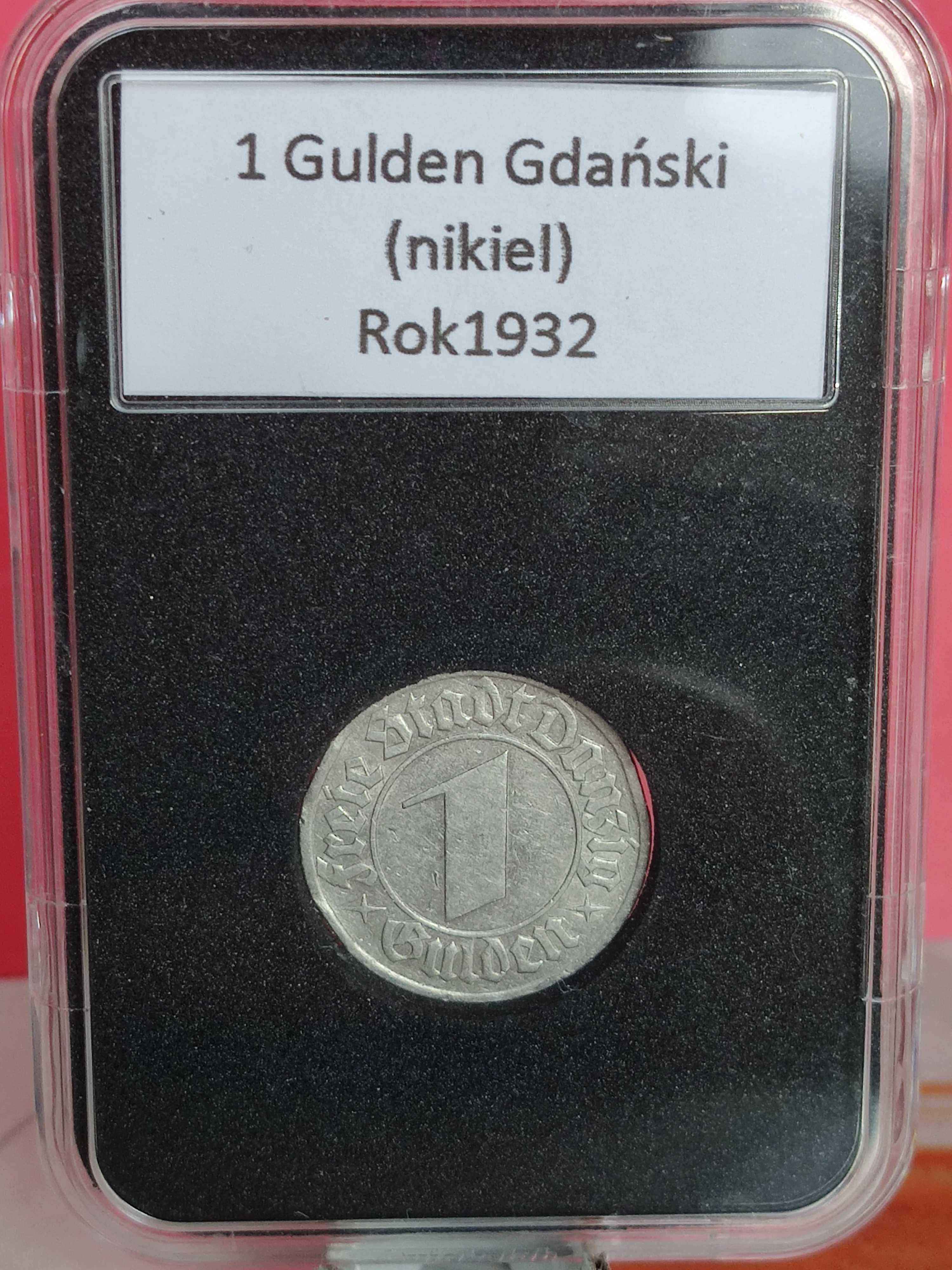 1 Gulden gdański 1932r. (nikiel) w slabie.