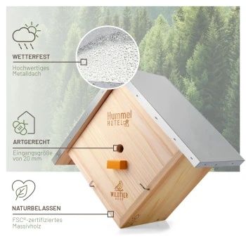 Будиночок для джмелів Wildtier Herz (Hummelhotel)