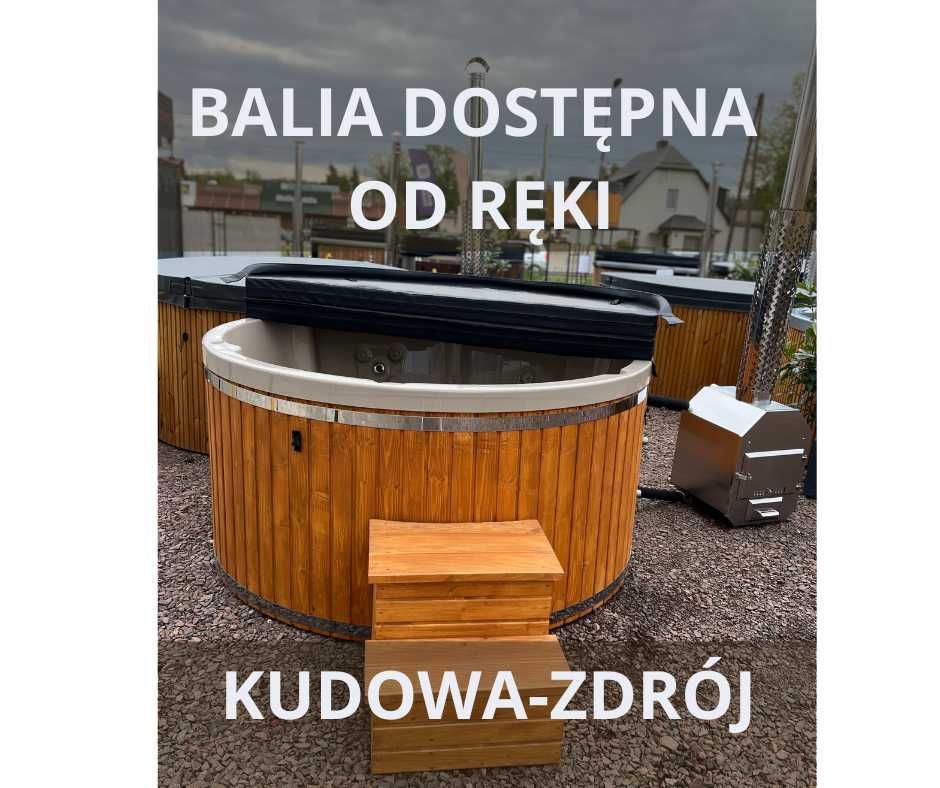 Balia Ogrodowa AKRYLOWA z piecem zewnętrznym