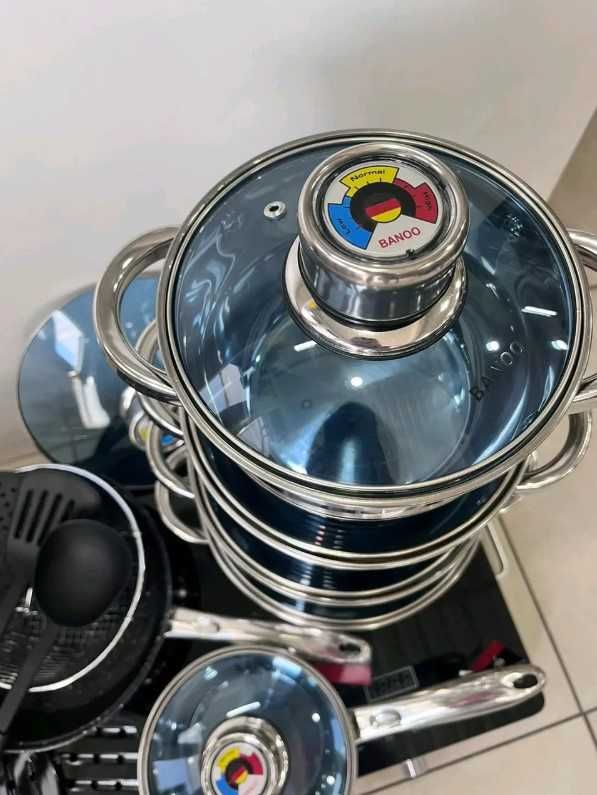 Набор посуды кастрюль Banoo BN-5003 / 18 предметов