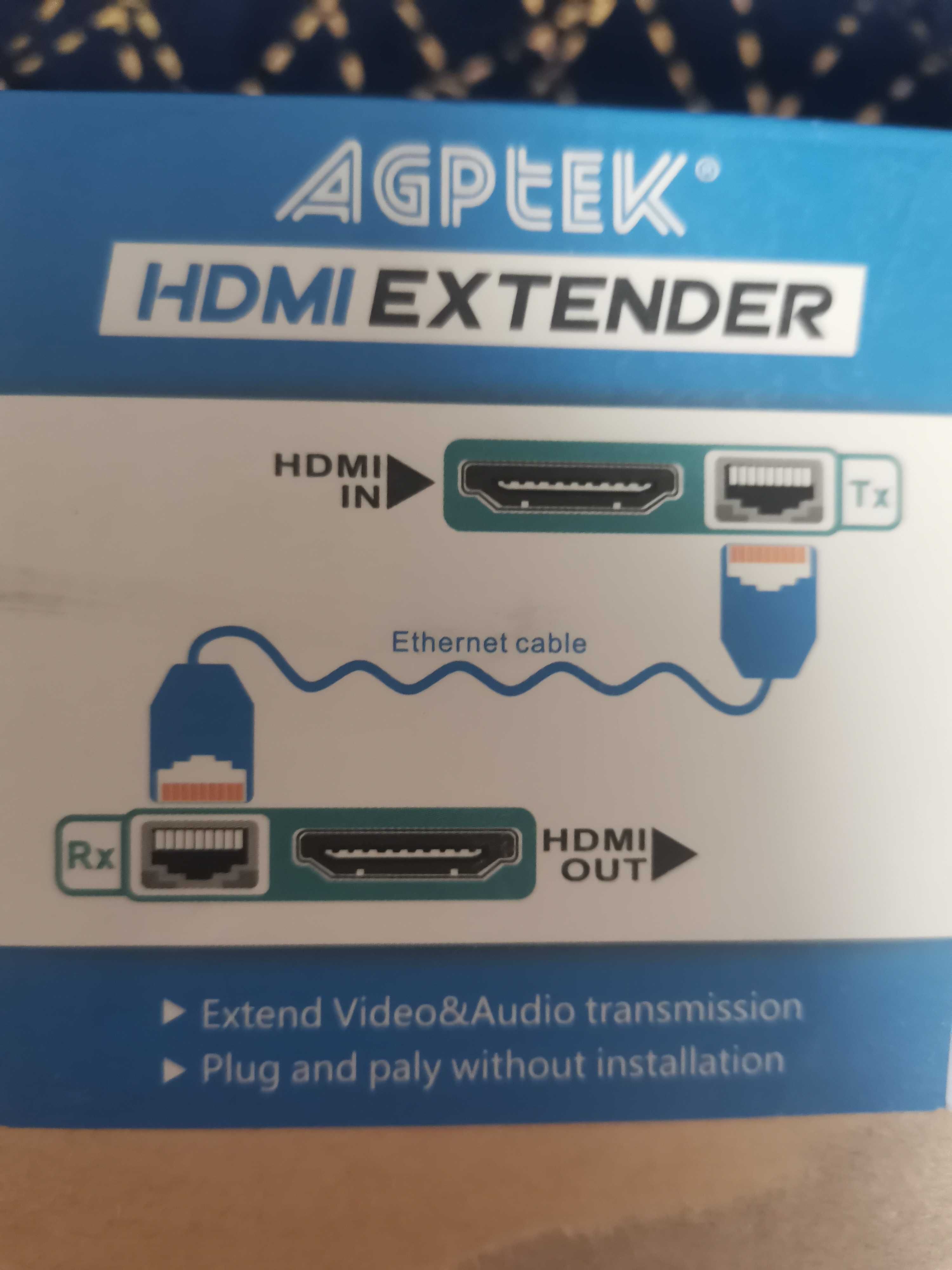 AGPTEK HDMI transmiter 60m na Ethernet