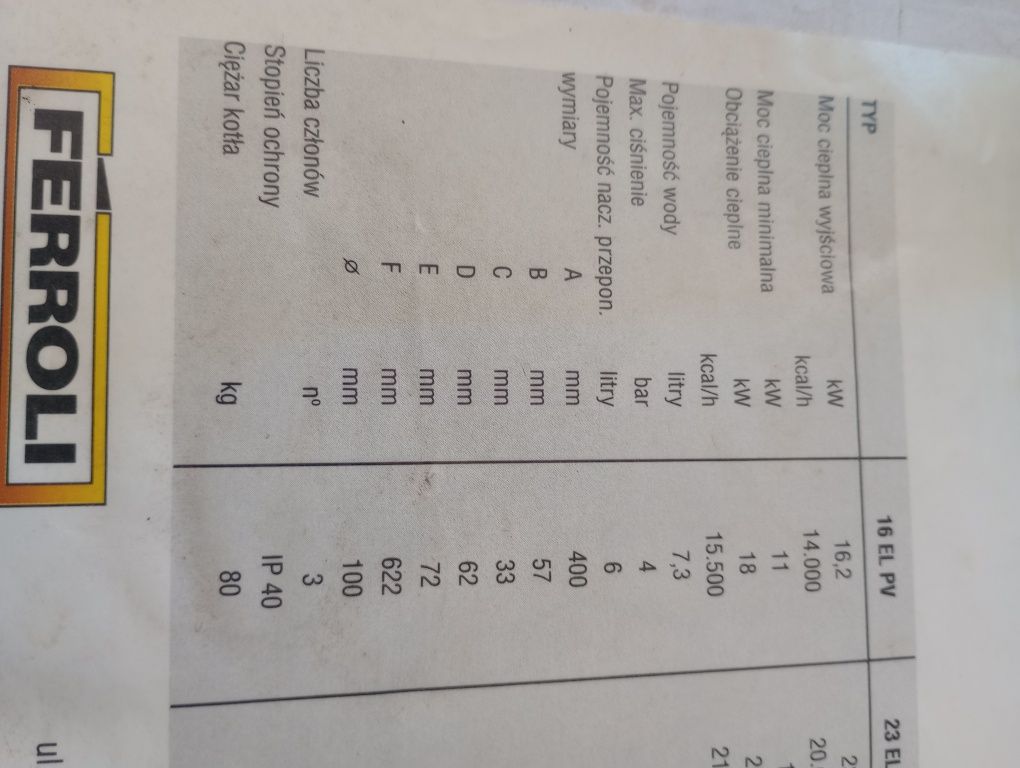 Kocioł piec gazowy stojący Ferroli