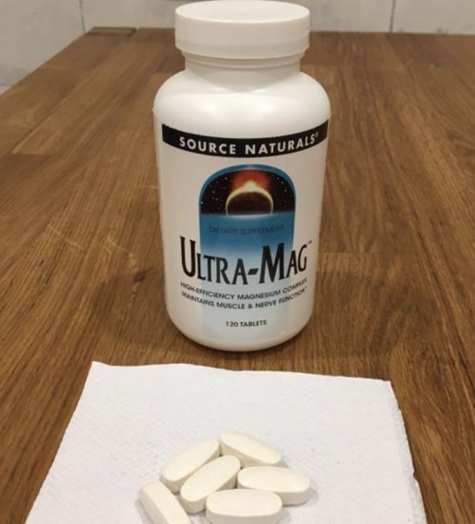 Source Naturals, Магний, Магне В6, Ultra-Mag, таблетки, капсулы