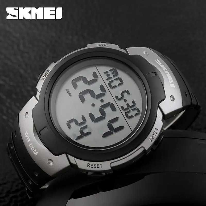 Часы (годинник) SKMEI 1068 серебристо чёрные