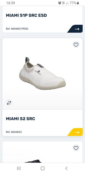 Oportunidade_Sapatos de protecção individual DeltaPlus brancos - Miami
