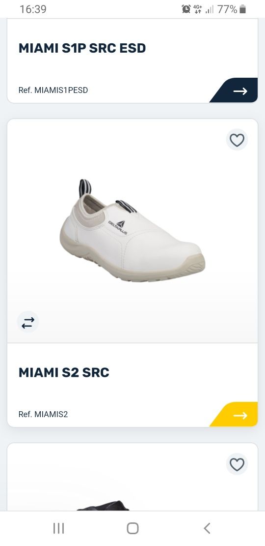 Oportunidade_Sapatos de protecção individual DeltaPlus brancos - Miami