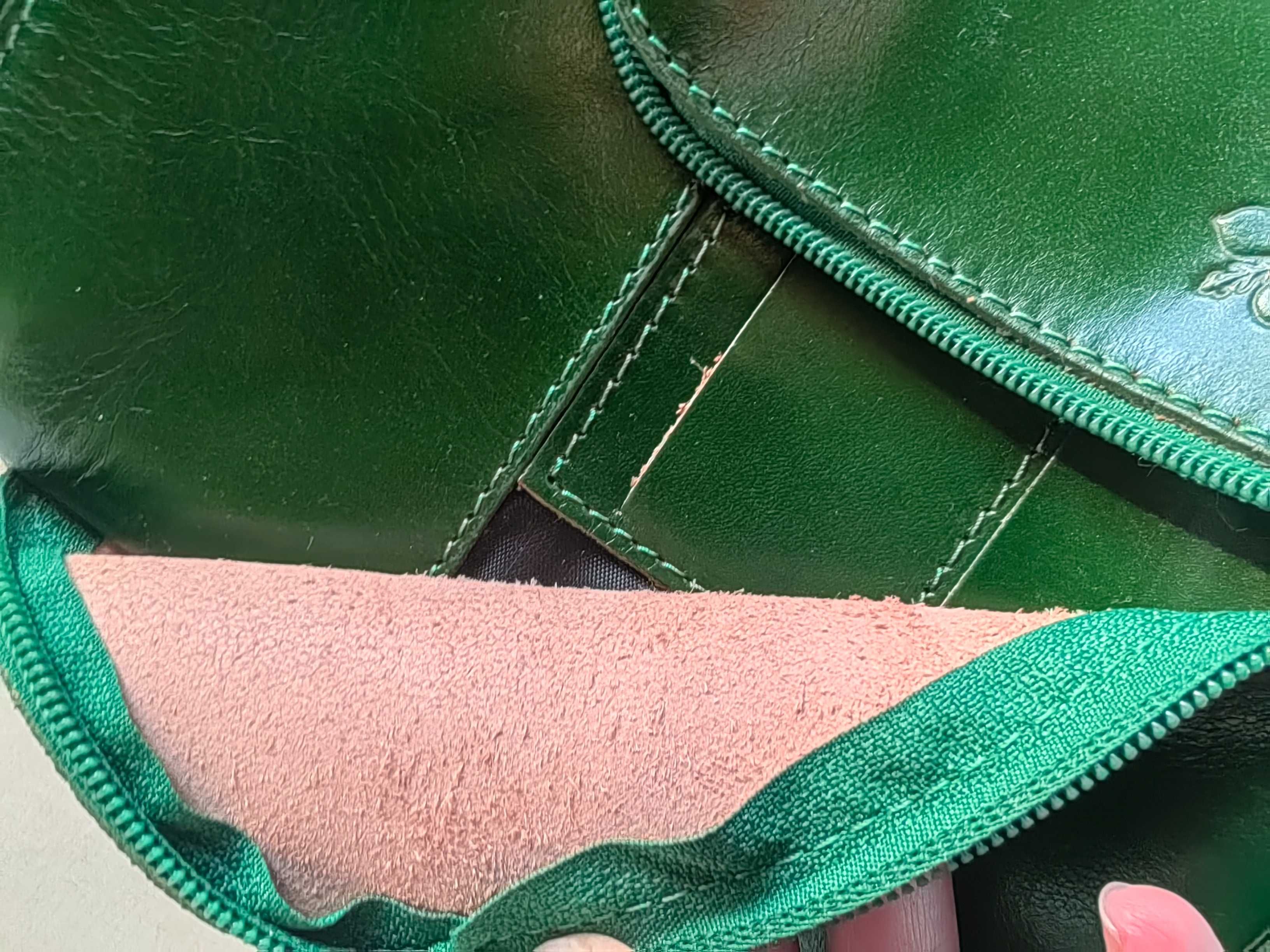 Bolsa De Couro Genuíno Das Mulheres, Verde, Itália