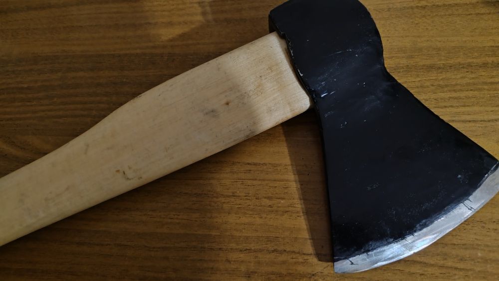 Кованый топор времён СССР, 1978 г.в.