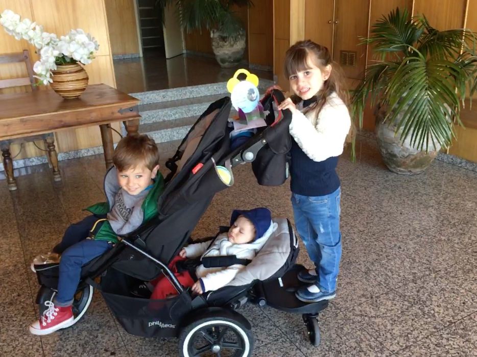 Carrinho de bebé (2 crianças) Phil&Ted + acessorios