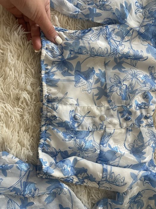 Топ Короткий З Рукавами Жіночий Розмір XS/S Блакитний